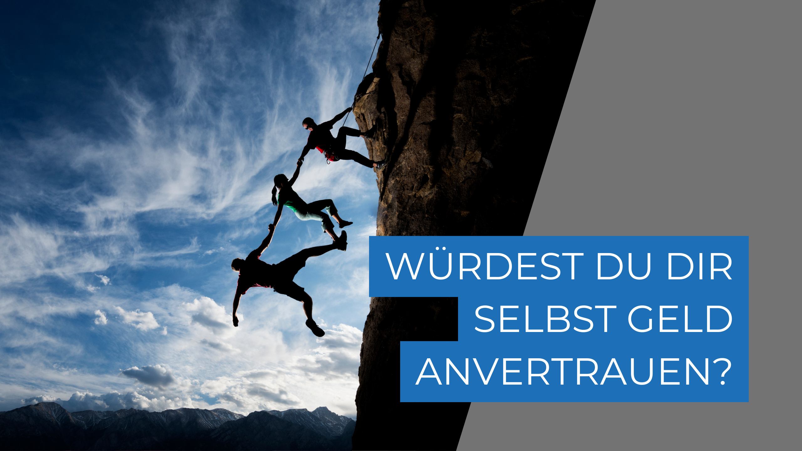 Würdest du dir selbst Geld anvertrauen?